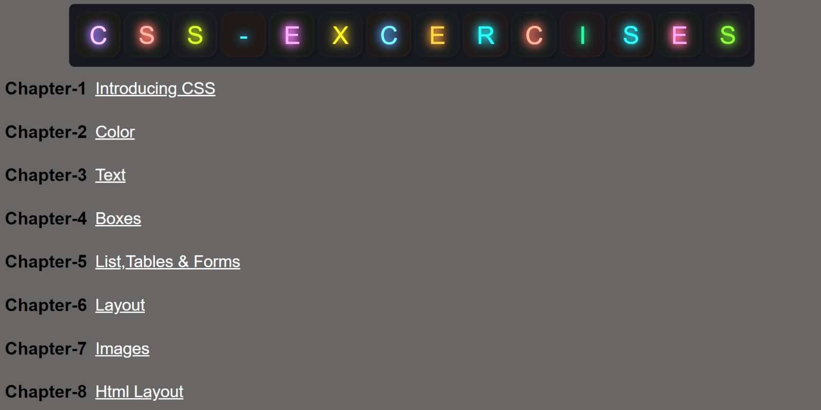 css-excercise